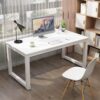 White Generic 1.2 Meters Computer Desk with a clean design and organized workspace in a modern home office.