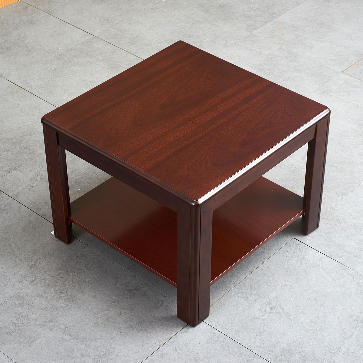 Elegant Mahogany Office Coffee Table with smooth, polished surface and rich wood finish