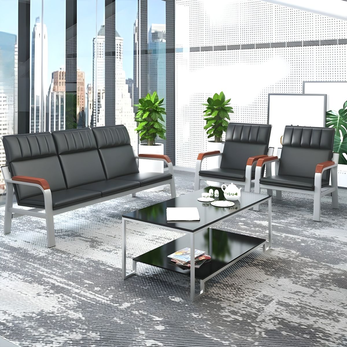 "Modern reception office sofa with sleek design, comfortable cushioning, and durable upholstery for professional spaces."