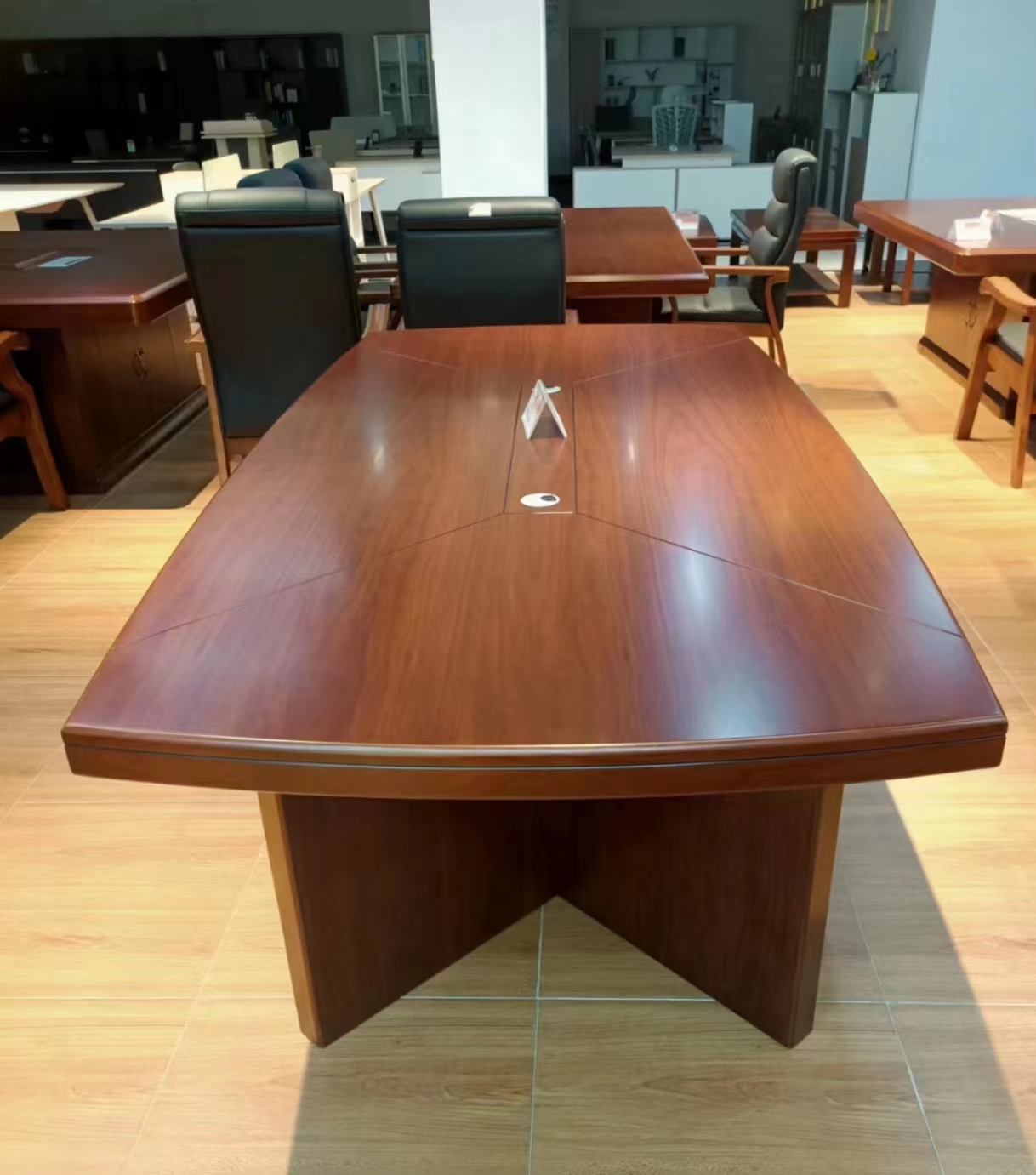 "2.4 Negotiation Conference Office Table with a sleek, modern design, spacious surface, and durable construction, ideal for professional meetings."