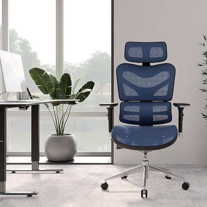 Leather Swivel Chair with Black High Back - Ergonomic Office Chair