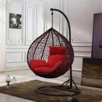 "Hammock Swing Outdoor Chair with plush cushions and a sturdy frame, perfect for outdoor relaxation."