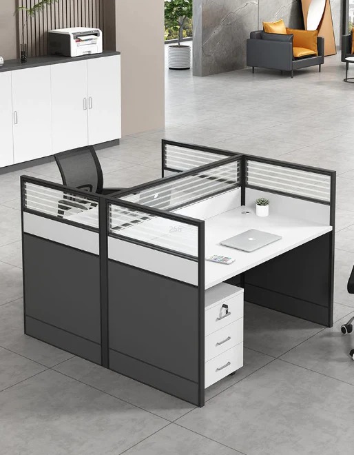 2-Way Modular Office Workstation with customizable configuration and modern design.