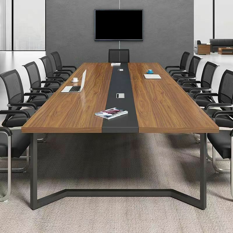 "Modern 10-seater office boardroom table designed for corporate meetings and conferences."