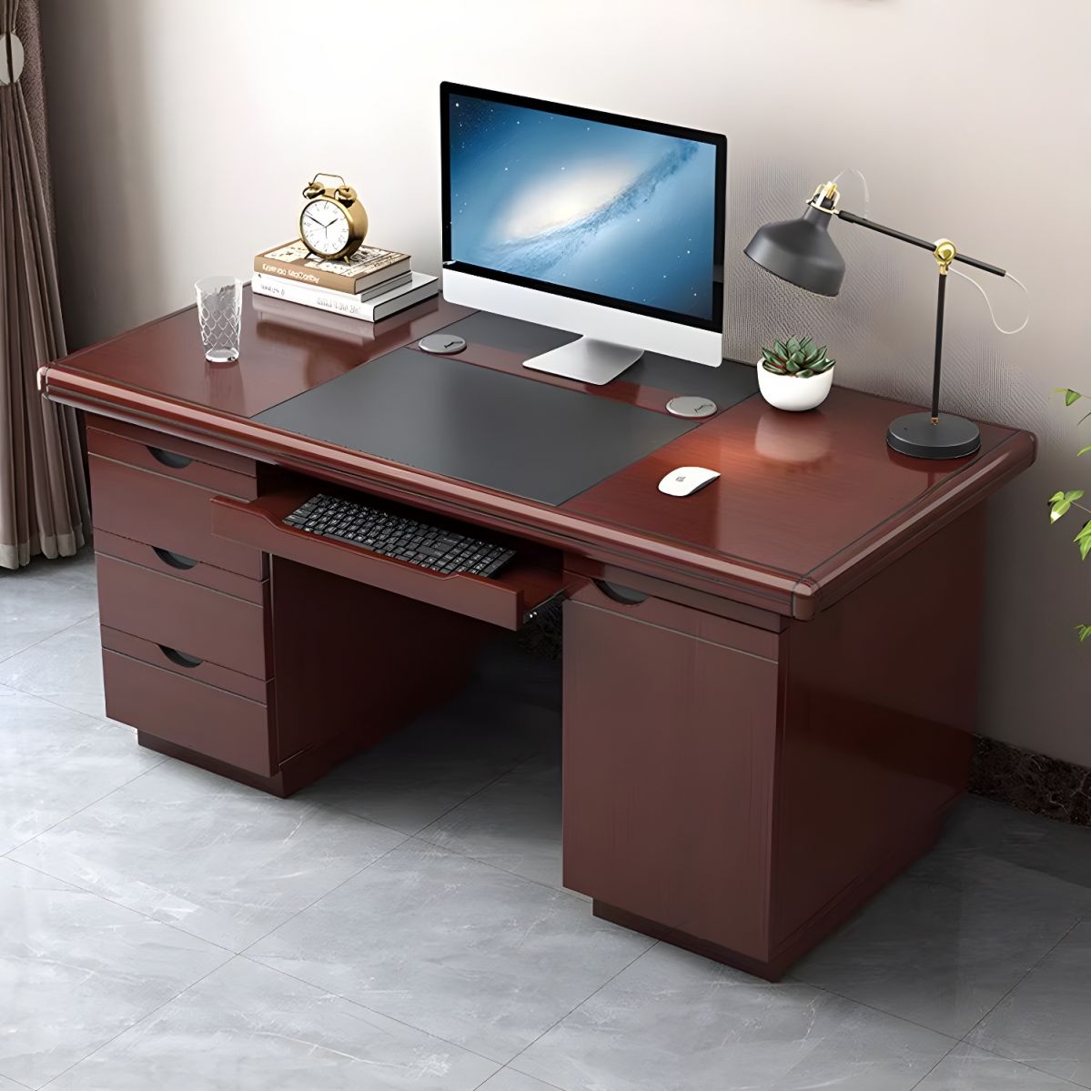 "1.2 Meter Home/Office Desk with spacious work surface, storage drawers, and modern design for a functional workspace."