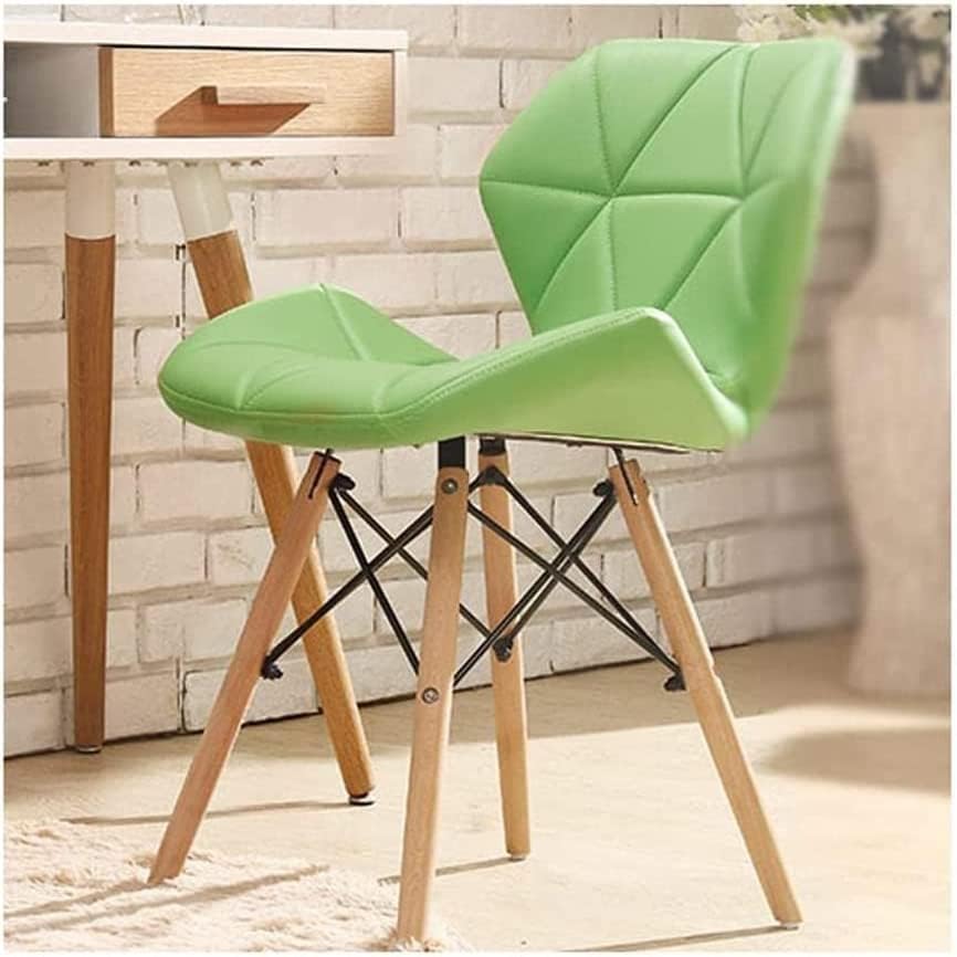 Elegant Butterfly Leather Dining Chair with modern design and solid wood legs, offering comfort and style for dining spaces.