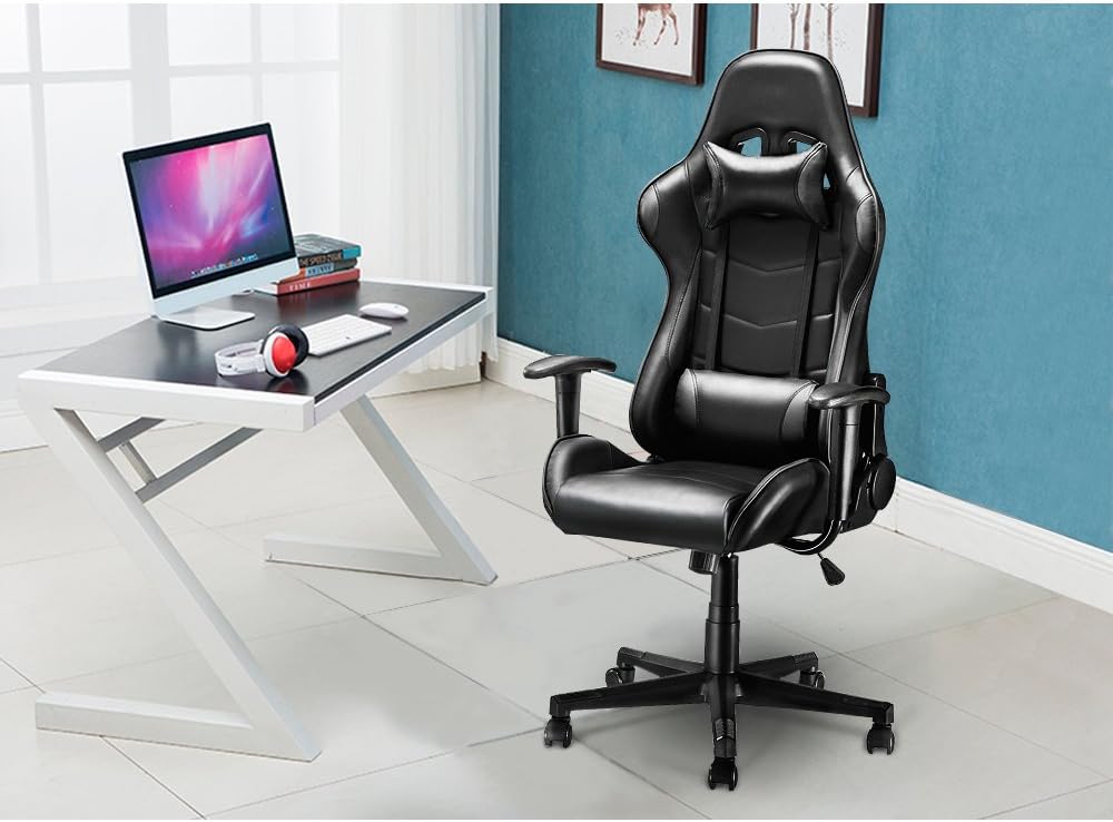 "Ergonomic Executive Gaming Chair with adjustable armrests, lumbar support, and high-back design for ultimate comfort."