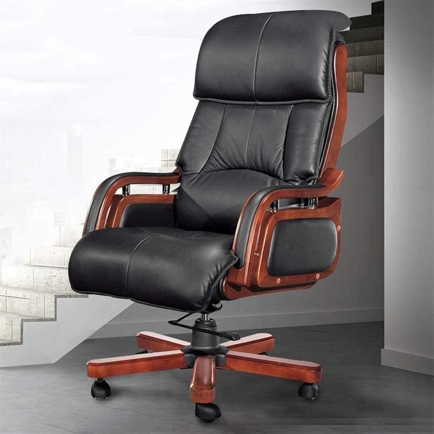 "Bliss Executive Office Chair with high-back design, plush cushioning, adjustable features, and ergonomic support, ideal for modern workspaces."