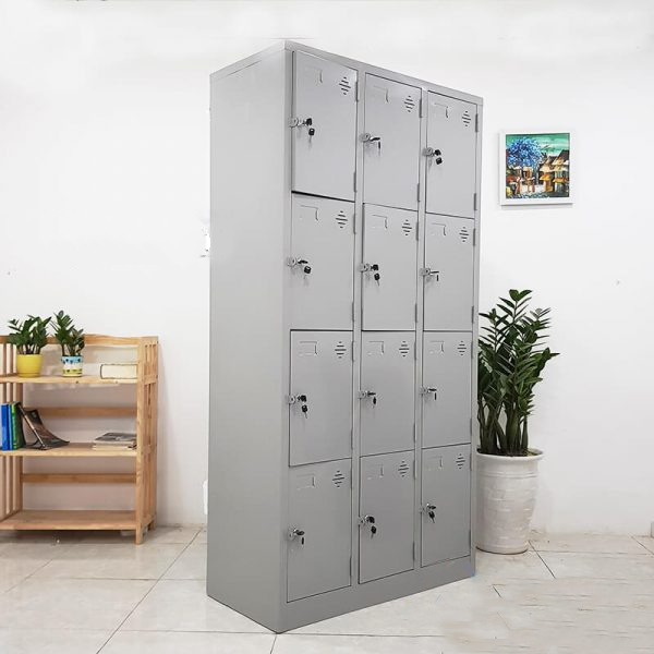 12-Locker Staff Office Cabinet for secure and organized personal storage in office spaces.