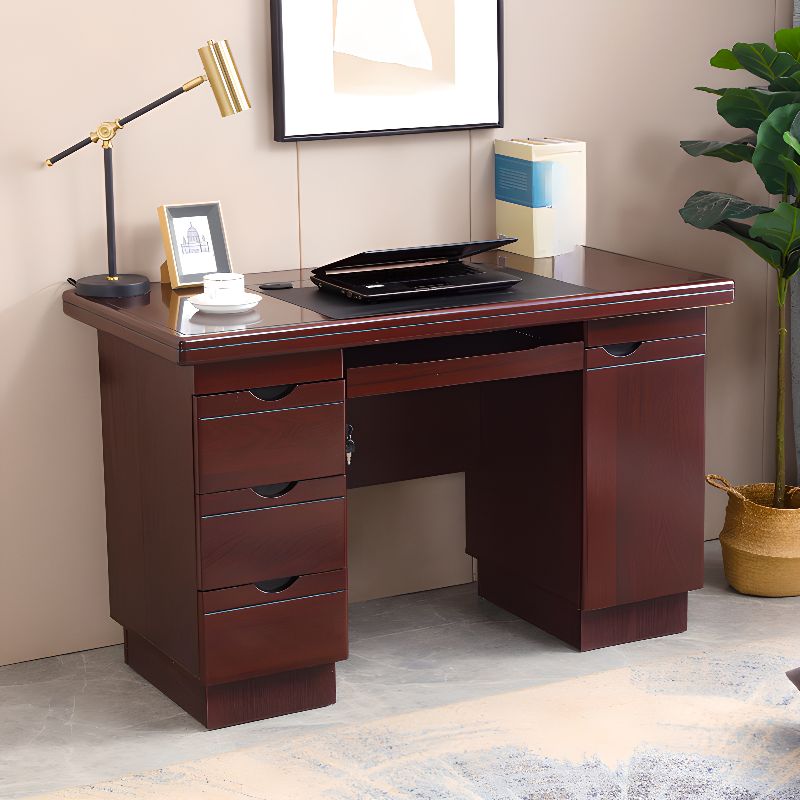 1400MM Bossy Executive Office Desk with sleek wood and metal design, offering ample workspace and storage.