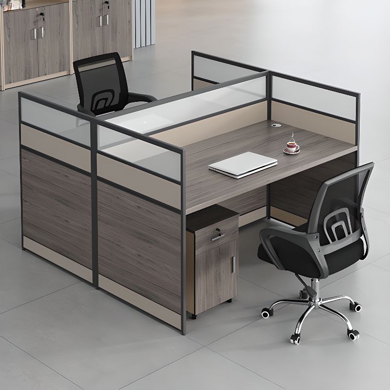 "2-Way Modular Office Workstation with ergonomic design and integrated storage"