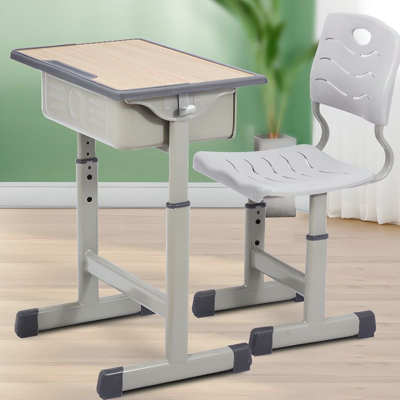 Adjustable kids desk and school chair set with ergonomic design, perfect for study and homework.