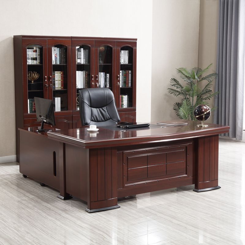 "1600mm Boss Executive Office Desk with a sleek modern design and ample storage space."