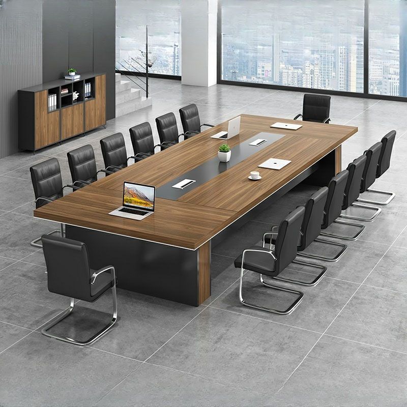 "12-14 seater large office meeting table with sleek design, durable materials, and integrated cable management, ideal for boardrooms and collaborative spaces."