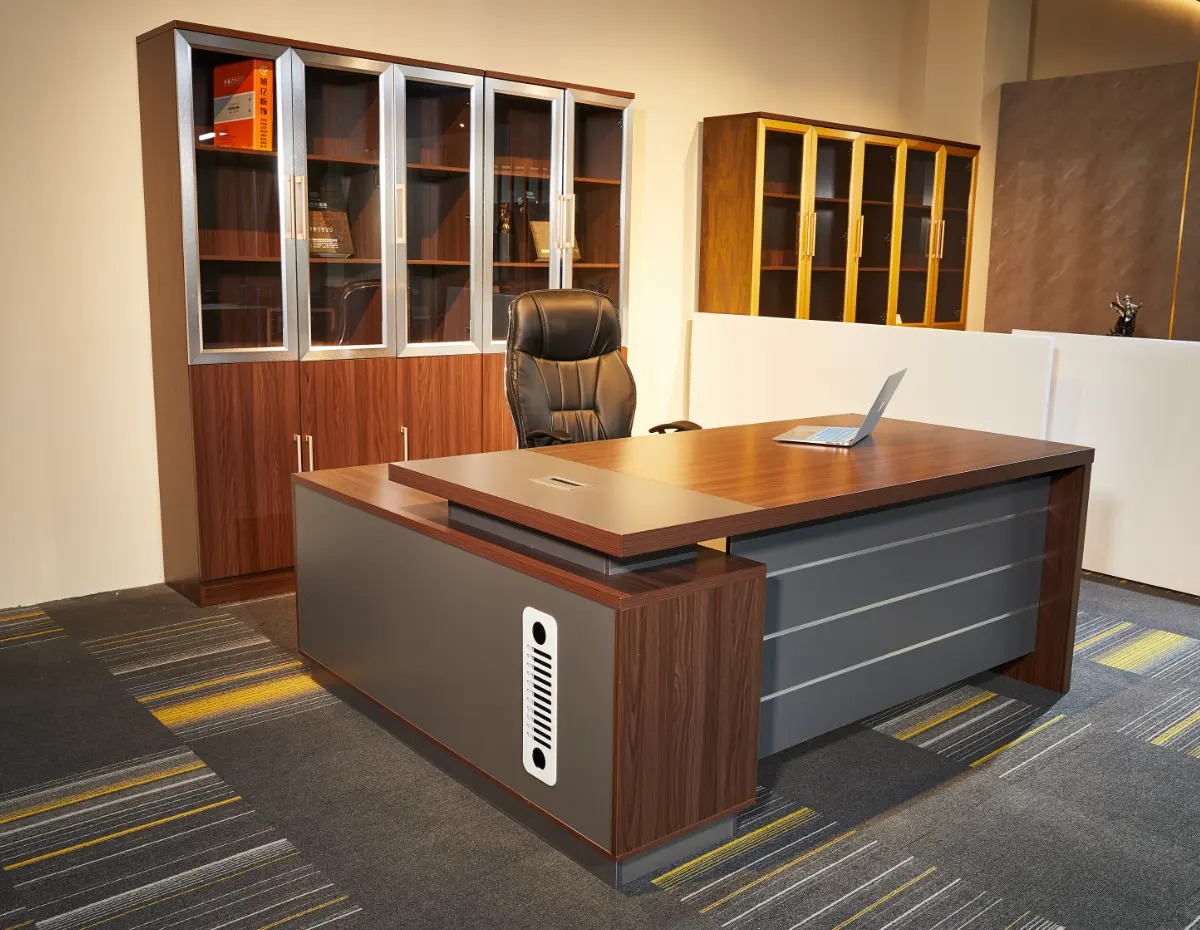 "1.6 Meter Executive Office Desk with a spacious work surface, built-in storage, and a sleek modern design."