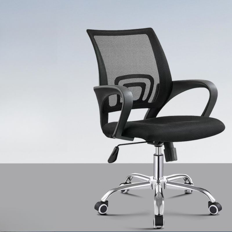 Ergonomic Mid-Back Office Chair with breathable mesh, lumbar support, adjustable height, and swivel base for all-day comfort.