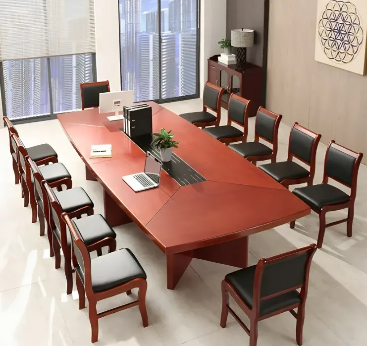 3 Meter Boardroom Office Table with a sleek, modern design, spacious seating for 8-12 people, and integrated cable management.