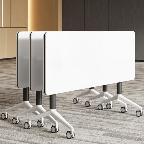 White foldable flip-top table, 1200mm