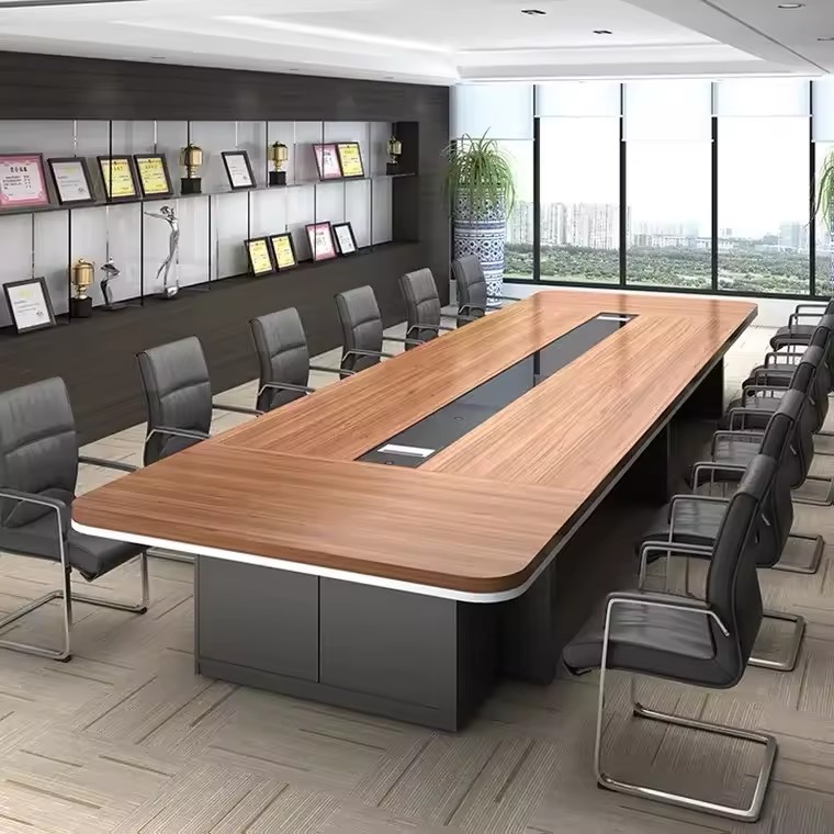 3-meter executive boardroom table with a sleek finish, ideal for corporate meetings and executive discussions.