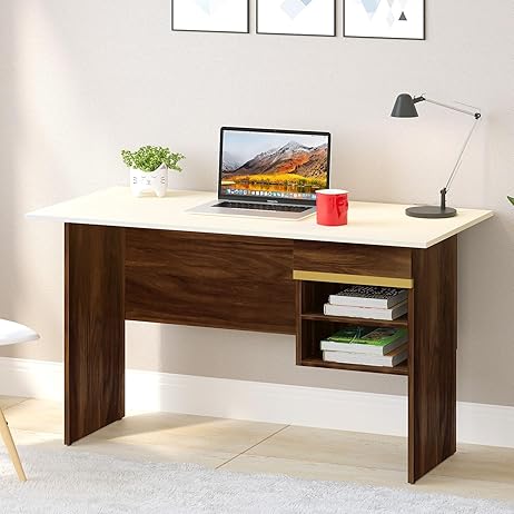 Modern 1 Meter Home Office Study Desk featuring a sleek, compact design with integrated cable management, ideal for small workspaces.