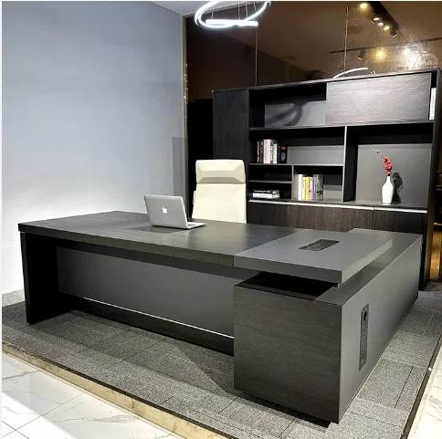 1.6 Meter Luxury Executive Office Desk showcasing a sleek design, integrated storage, and a polished finish.