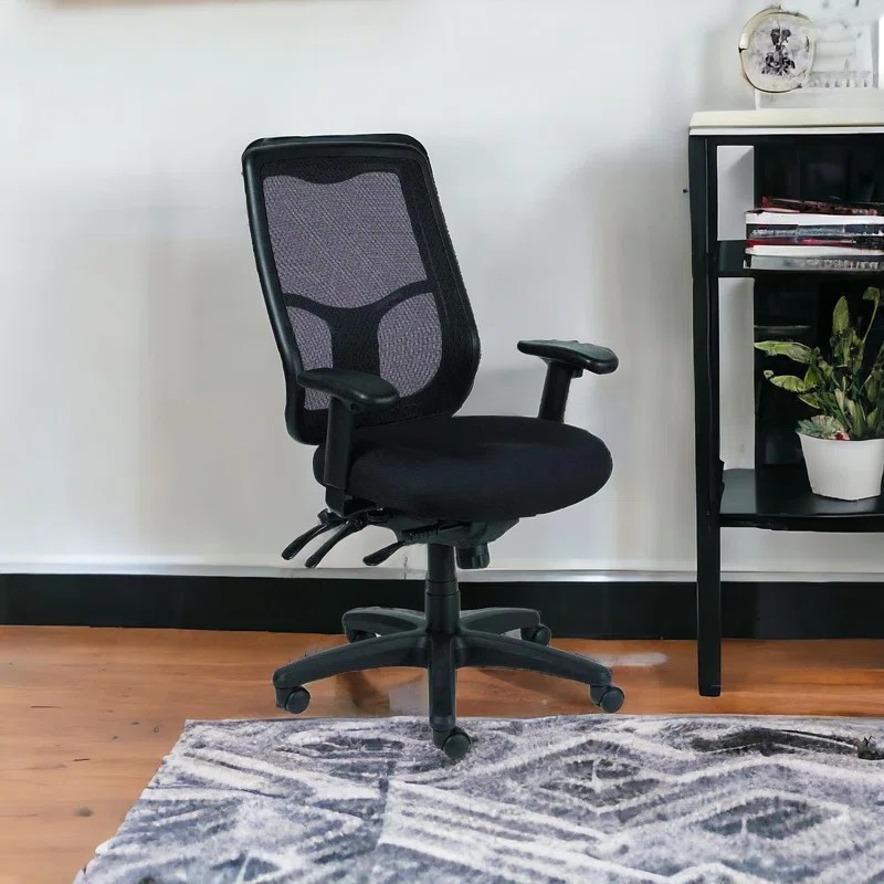 Ergonomic Task Office Chair with adjustable height, lumbar support, breathable mesh back, and smooth-rolling casters for all-day comfort.