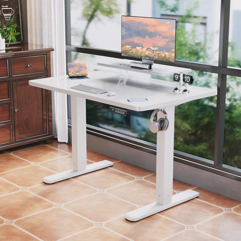 1400MM Electric Height Adjustable Office Desk with Memory Control and Sturdy Steel Frame