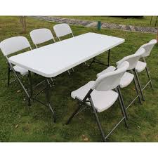 Foldable Plastic Outdoor Dining Set - Image 4