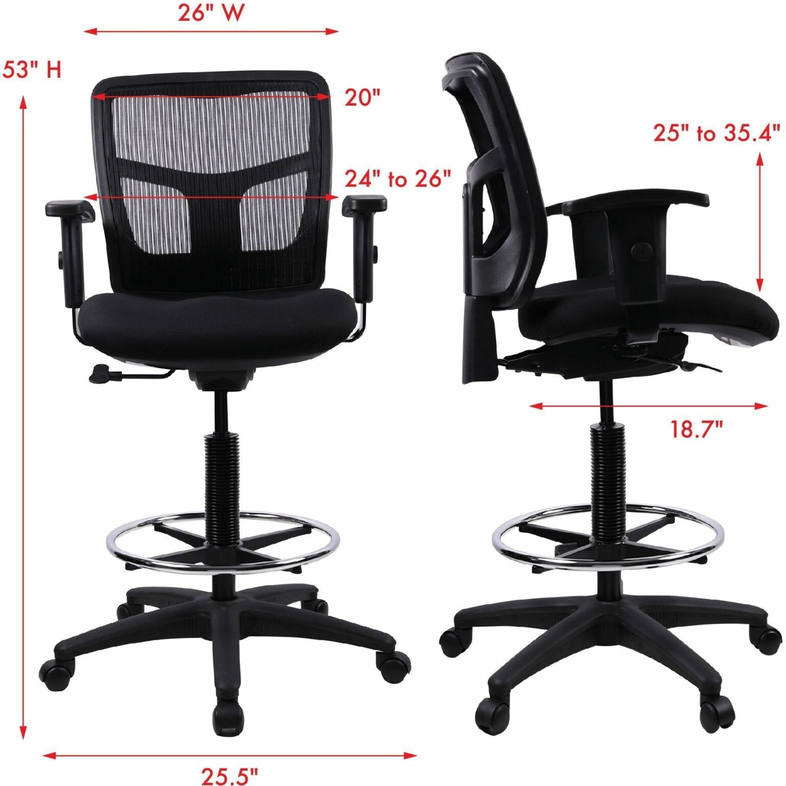 Mesh Ergonomic Adjustable Counter Chair - Furniture Shop Kenya ...