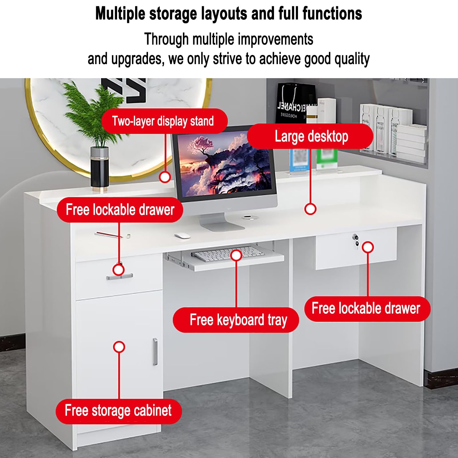 reception desk, modern reception desk, contemporary reception desk, office reception desk, commercial reception desk, professional reception desk, executive reception desk, luxury reception desk, affordable reception desk, compact reception desk, small reception desk, large reception desk, L-shaped reception desk, U-shaped reception desk, corner reception desk, modular reception desk, custom reception desk, made-to-order reception desk, reception desk with storage, reception desk with drawers, reception desk with shelves, reception desk with cabinets, reception desk with countertop, reception desk with glass top, reception desk with wooden top, reception desk with metal frame, reception desk with laminate finish, reception desk with glossy finish, reception desk with matte finish, reception desk for office lobby, reception desk for waiting area, reception desk for hotel lobby, reception desk for clinic reception, reception desk for spa reception, reception desk for salon reception, reception desk for co-working space, reception desk for school reception, reception desk for university reception, reception desk for hospital reception, reception desk for corporate office, reception desk for startup office, reception desk for small business, reception desk for large company, reception desk for front office, reception desk for back office, reception desk for open space, reception desk for narrow space, reception desk for compact space, reception desk for wide space, reception desk for high traffic area, reception desk for low traffic area, reception desk with ergonomic design, reception desk with modern aesthetics, reception desk with minimalist design, reception desk with contemporary style, reception desk with industrial style, reception desk with classic design, reception desk with traditional style, reception desk with vintage look, reception desk with retro style, reception desk with Scandinavian design, reception desk with Japanese design, reception desk with modular layout, reception desk with customizable design, reception desk for multiple receptionists, reception desk for single receptionist, reception desk with seating area, reception desk with visitor chairs, reception desk with waiting area, reception desk with digital screen, reception desk with signage space, reception desk with branding space, reception desk with company logo space, reception desk with integrated lighting, reception desk with LED lights, reception desk with countertop lighting, reception desk with under-cabinet lighting, reception desk with hidden storage, reception desk with lockable drawers, reception desk with filing cabinets, reception desk with document storage, reception desk with printer space, reception desk with computer space, reception desk with cable management, reception desk with wire management, reception desk with power outlets, reception desk with USB ports, reception desk with phone station, reception desk with intercom system, reception desk with call bell, reception desk with glass partition, reception desk with acrylic partition, reception desk with privacy panel, reception desk with high panel, reception desk with low panel, reception desk with open design, reception desk with closed design, reception desk with combination design, reception desk with MDF construction, reception desk with plywood construction, reception desk with solid wood construction, reception desk with veneer finish, reception desk with metal construction, reception desk with steel frame, reception desk with aluminum frame, reception desk with powder coated finish, reception desk with paint finish, reception desk with laminated top, reception desk with marble top, reception desk with granite top, reception desk with quartz top, reception desk with engineered stone top, reception desk with tempered glass top, reception desk with acrylic top, reception desk with custom color, reception desk with neutral color, reception desk with white finish, reception desk with black finish, reception desk with grey finish, reception desk with brown finish, reception desk with beige finish, reception desk with natural wood finish, reception desk with walnut finish, reception desk with oak finish, reception desk with maple finish, reception desk with cherry finish, reception desk with mahogany finish, reception desk with teak finish, reception desk with pine finish, reception desk with bamboo finish, reception desk with sustainable materials, reception desk with eco-friendly materials, reception desk with recyclable materials, reception desk with green design, reception desk with durable construction, reception desk with long-lasting materials, reception desk with high quality materials, reception desk with premium finish, reception desk with luxury materials, reception desk with scratch-resistant surface, reception desk with stain-resistant surface, reception desk with water-resistant surface, reception desk with fire-resistant materials, reception desk with safety certification, reception desk with heavy duty design, reception desk with light-weight design, reception desk with movable design, reception desk with stationary design, reception desk with freestanding design, reception desk with wall-mounted design, reception desk with corner design, reception desk with straight design, reception desk with curved design, reception desk for modern offices, reception desk for startup offices, reception desk for corporate offices, reception desk for hospitals, reception desk for clinics, reception desk for schools, reception desk for colleges, reception desk for hotels, reception desk for resorts, reception desk for coworking spaces, reception desk for gyms, reception desk for salons, reception desk for spas, reception desk for shopping malls, reception desk for retail stores, reception desk for showrooms, reception desk for exhibitions, reception desk for events, reception desk for airports, reception desk for stations, reception desk for transportation hubs, reception desk for government offices, reception desk for law firms, reception desk for banks, reception desk for insurance offices, reception desk for tech companies, reception desk for consulting firms, reception desk for marketing agencies, reception desk for design studios, reception desk for creative agencies, reception desk for architectural firms, reception desk for engineering offices, reception desk for coworking offices, reception desk for telecommunication offices, reception desk for IT companies, reception desk for educational institutions, reception desk for research centers, reception desk for laboratories, reception desk for wellness centers, reception desk for physiotherapy centers, reception desk for dental offices, reception desk for medical offices, reception desk for veterinary clinics, reception desk for government institutions, reception desk for NGOs, reception desk for charities, reception desk for community centers, reception desk for private offices, reception desk for public offices, reception desk with minimalist aesthetic, reception desk with luxurious design, reception desk with elegant look, reception desk with stylish design, reception desk with modern finishes, reception desk with contemporary look, reception desk with timeless design, reception desk with classic style, reception desk with functional features, reception desk with practical features, reception desk with storage solutions, reception desk with multi-purpose design, reception desk with open shelf design, reception desk with cabinet doors, reception desk with hidden compartments, reception desk with organizational design, reception desk with efficient layout, reception desk with spacious countertop, reception desk with ergonomic workstation, reception desk with multiple sections, reception desk with partitioned workstations, reception desk with dual reception design, reception desk with multi-level countertop, reception desk with raised countertop, reception desk with lowered countertop, reception desk with visitor counter, reception desk with staff counter, reception desk with integrated branding, reception desk with nameplate space, reception desk with signboard area, reception desk with decorative panels, reception desk with modern décor, reception desk with minimalist décor, reception desk with industrial décor, reception desk with Scandinavian décor, reception desk with Japanese décor, reception desk with creative design, reception desk with innovative design, reception desk with modular components, reception desk with detachable parts, reception desk with flexible design, reception desk with adjustable countertop, reception desk with adjustable shelves, reception desk with movable drawers, reception desk with hidden storage solutions, reception desk with efficient workflow, reception desk with receptionist-friendly design, reception desk with visitor-friendly design, reception desk with professional appearance, reception desk with welcoming design, reception desk with first impression design, reception desk with high-quality furniture, reception desk with office furniture, reception desk with commercial furniture, reception desk with business furniture, reception desk with workplace furniture, reception desk with office interior furniture, reception desk with corporate design, reception desk with startup design, reception desk with co-working design, reception desk with employee-friendly design, reception desk with client-friendly design, reception desk with customer-friendly design, reception desk with accessible design, reception desk with handicap accessible design, reception desk with safety features, reception desk with child-friendly design, reception desk with anti-slip features, reception desk with rounded corners, reception desk with sharp corners, reception desk with decorative finishes, reception desk with natural wood finish, reception desk with high gloss finish, reception desk with matte finish, reception desk with textured surface, reception desk with smooth surface, reception desk with premium laminate, reception desk with natural veneer, reception desk with engineered wood, reception desk with metal accents, reception desk with glass accents, reception desk with acrylic accents, reception desk with lighting features, reception desk with LED lights, reception desk with under-counter lighting, reception desk with decorative lighting, reception desk with ambient lighting, reception desk with professional layout, reception desk with contemporary furniture, reception desk with ergonomic workstation, reception desk with compact design, reception desk with space-saving layout, reception desk with functional furniture, reception desk with multi-functional use, reception desk with office productivity design, reception desk with creative workspace, reception desk with corporate furniture solution, reception desk with modern workspace furniture, reception desk with collaborative design, reception desk with shared workspace, reception desk with office efficiency, reception desk with stylish office furniture, reception desk with welcoming office furniture, reception desk with client-oriented design, reception desk with staff-oriented design, reception desk with visitor-oriented design, reception desk with durable furniture, reception desk with long-lasting design, reception desk with high-quality materials, reception desk with premium construction, reception desk with sustainable design, reception desk with eco-friendly materials, reception desk with recyclable materials, reception desk with timeless appeal, reception desk with modern appeal, reception desk with elegant appeal, reception desk with stylish appeal, reception desk with professional look, reception desk with aesthetic design, reception desk with interior design compatibility, reception desk with décor-friendly design, reception desk with neutral design, reception desk with color options, reception desk with custom colors, reception desk with office décor match, reception desk with corporate décor match, reception desk with hotel lobby design, reception desk with clinic design, reception desk with salon design, reception desk with spa design, reception desk with school design, reception desk with university design, reception desk with hospital design, reception desk with startup office design, reception desk with large office design, reception desk with small office design, reception desk with compact office solution, reception desk with modern workspace, reception desk with executive workspace, reception desk with professional workspace, reception desk with commercial workspace, reception desk with office productivity, reception desk with functional office furniture, reception desk with welcoming workspace, reception desk with collaborative workspace, reception desk with flexible layout, reception desk with smart office design, reception desk with tech-enabled office, reception desk with contemporary furniture solution, reception desk with modern furniture solution, reception desk with ergonomic furniture solution, reception desk with professional furniture solution, reception desk with stylish furniture solution, reception desk with business furniture solution, reception desk with corporate furniture solution, reception desk with startup furniture solution, reception desk with workspace furniture solution, reception desk with modern workspace furniture, reception desk with office productivity furniture, reception desk with client-friendly furniture, reception desk with staff-friendly furniture, reception desk with visitor-friendly furniture, reception desk with aesthetic office furniture, reception desk with functional office furniture, reception desk with premium office furniture, reception desk with luxury office furniture, reception desk with durable office furniture, reception desk with sustainable office furniture, reception desk with eco-friendly office furniture, reception desk with modern office décor, reception desk with contemporary office décor, reception desk with welcoming office décor, reception desk with stylish office décor, reception desk with professional office décor, reception desk with minimalist office décor, reception desk with functional office décor, reception desk with client-oriented décor, reception desk with staff-oriented décor, reception desk with visitor-oriented décor, reception desk with creative office design, reception desk with innovative office design, reception desk with multi-functional office furniture, reception desk with high-quality office furniture, reception desk with commercial-grade office furniture, reception desk with contract office furniture, reception desk with office supply furniture, reception desk with office seating furniture, reception desk with office workstation furniture, reception desk with office layout solution, reception desk with office space solution, reception desk with workspace solution, reception desk with collaborative workspace furniture, reception desk with shared workspace furniture, reception desk with open plan office furniture, reception desk with flexible office furniture, reception desk with agile office furniture, reception desk with smart office furniture, reception desk with ergonomic office furniture, reception desk with modern workplace furniture, reception desk with corporate office furniture, reception desk with business office furniture, reception desk with startup office furniture, reception desk with luxury workspace furniture, reception desk with premium workspace furniture, reception desk with functional workspace furniture, reception desk with aesthetic workspace furniture, reception desk with professional workspace furniture