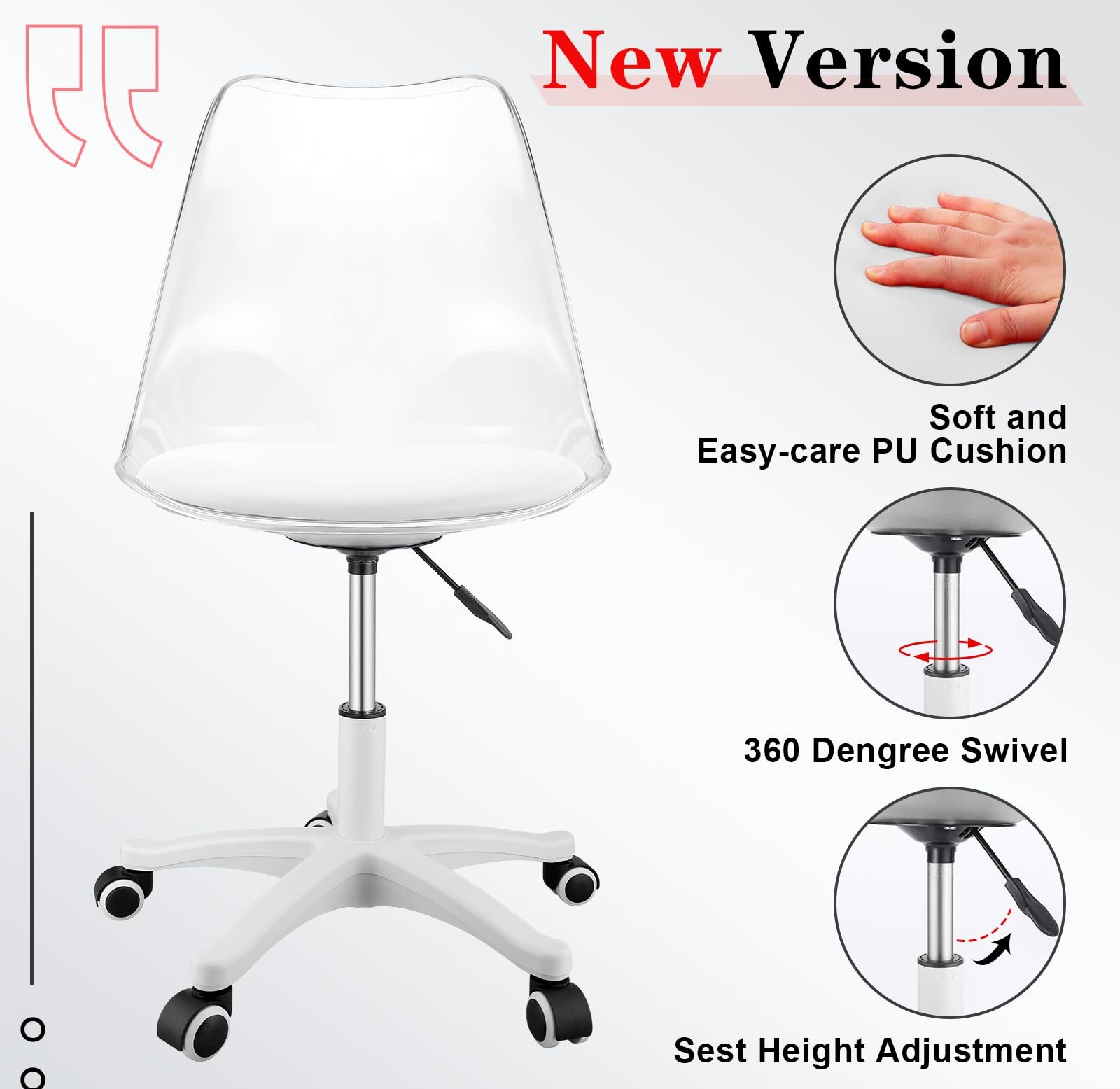 Padded Adjustable Eames Office Seat - Image 3