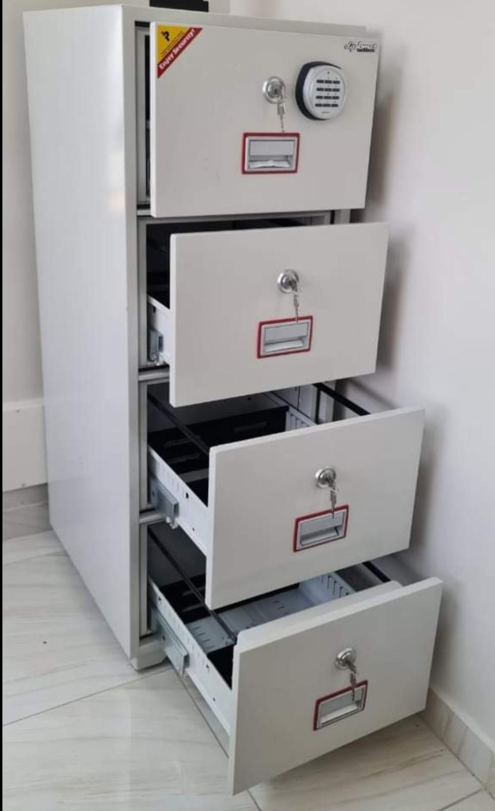 4 Drawer Steel Office Cabinet - Image 5