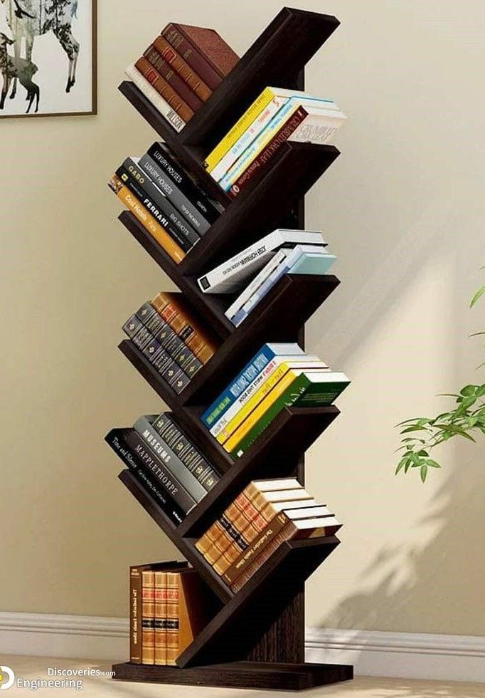 Tree Shaped 8 Tier Wooden Bookshelf - Image 2